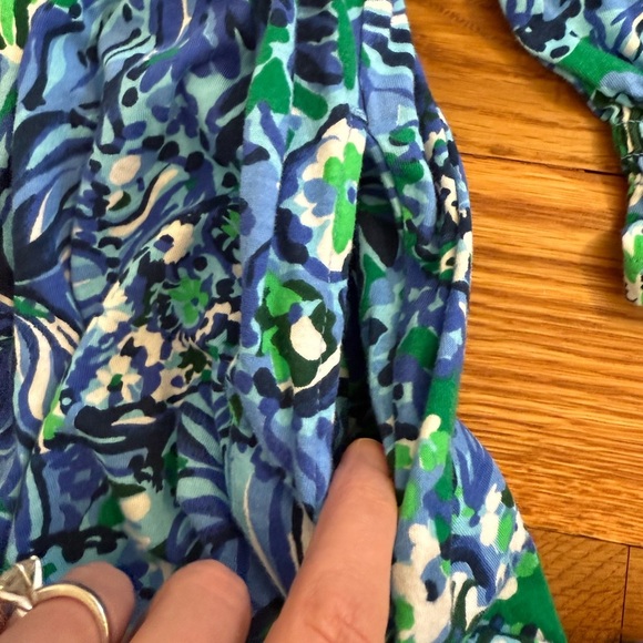 Lilly Pulitzer Mini Beyonca BabyDoll Dress Abaco Blue in Turtle Awe Size S Girl - Picture 8 of 11